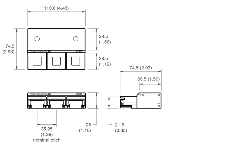 FCR25 - dimensions