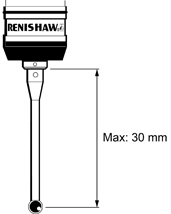 Recommended stylus limits for low force probe module