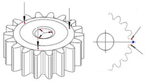 Technical drawing:  Technical drawing:  Gear spline - 5