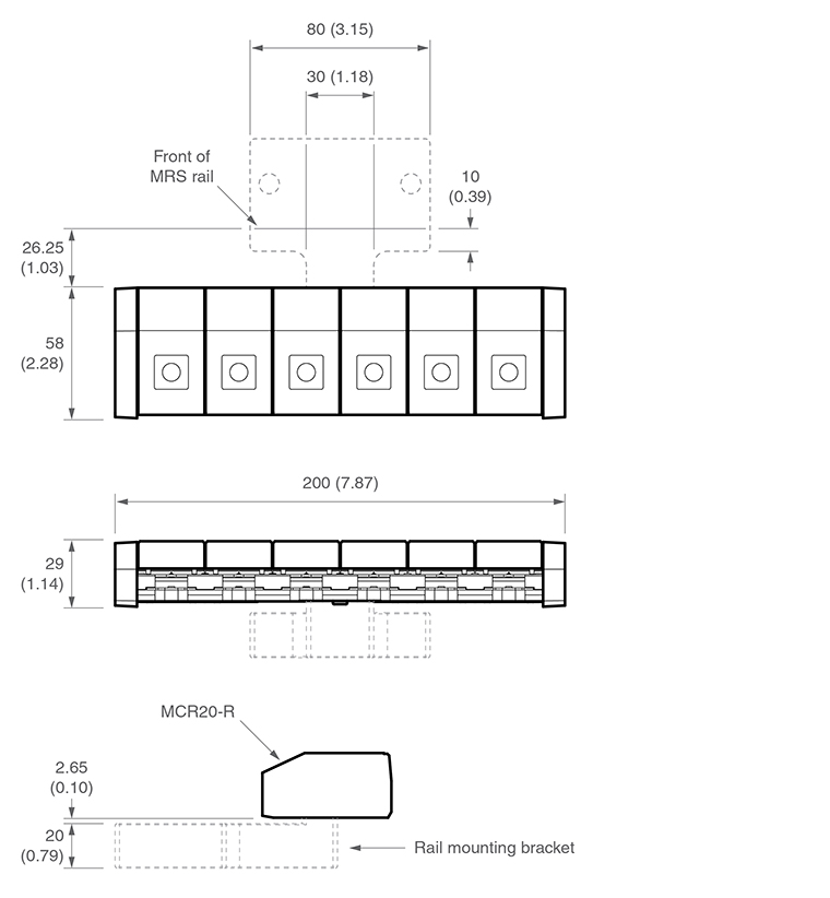 MCR20-R dimensions