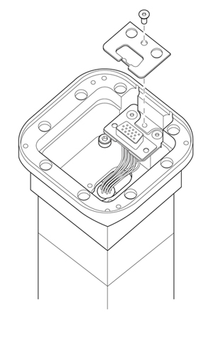 Securing D-type connector to adaptor
