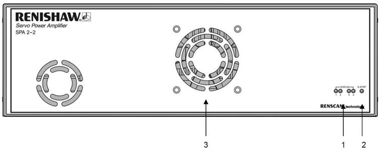 SPA2-2 front panel - labelled