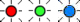 Red green blue flashing LEDs