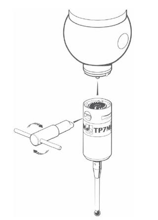 TP7 Locating probe on probe head