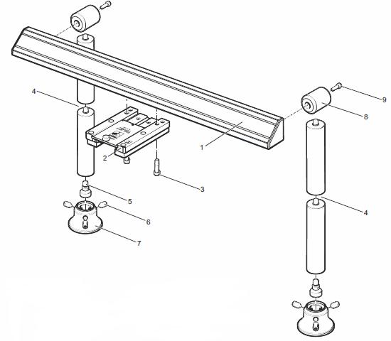 Components of MRS modular rack system