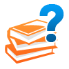 Knowledge base icon represented by books