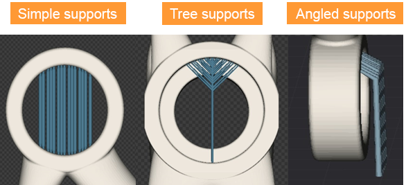 Tree simple and angled am supports