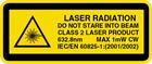 Class II laser safety label
