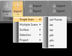 Export options on Quarryman Viewer Software