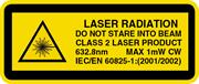 Class II laser safety label