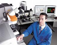 Renishaw inVia Raman microscope coupled to a CLSM