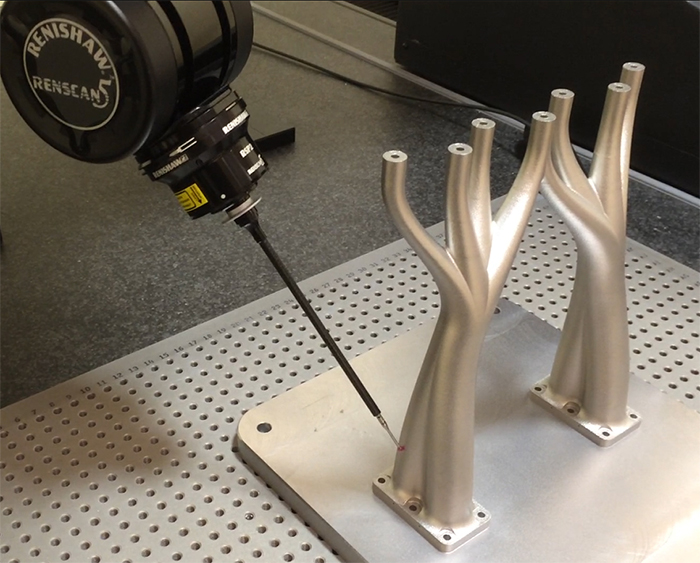 CMM inspection of AM part using REVO 5-axis