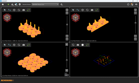 3D image of tibial tray taken from InfiniAM spectral software