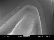 SEM image of a zirconia crown