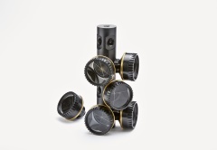 Fanbeam prism cluster, six-way
