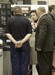 Martin Aerospace HRH Princess Anne meets Jim McFarlan