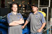 CNC programmer James Wardell and robotics technician Jeff Buck of Conroe Machine
