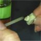 Marking margin line with graphite pencil