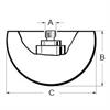 Hemisphere dimensions