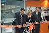 Alejandro Silva, Sarah Hildersley and Leo Somerville opening Renishaw subsidiary office in San Pedro Garza García, Mexico