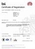 BSI Management Systems ISO 9001:2008 certificate
