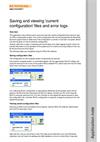Application note:  Saving and viewing 'current configuration' files and error logs