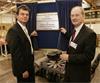 Sir David McMurtry (r) opens the Renishaw Advanced Metrology Centre