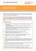 Product warranty explanation
