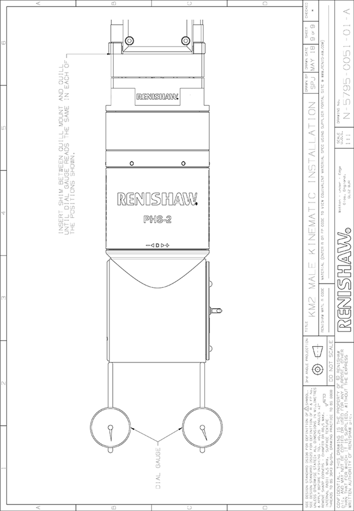 Technical drawing: Technical drawing: KM2 male kinematic installation 9