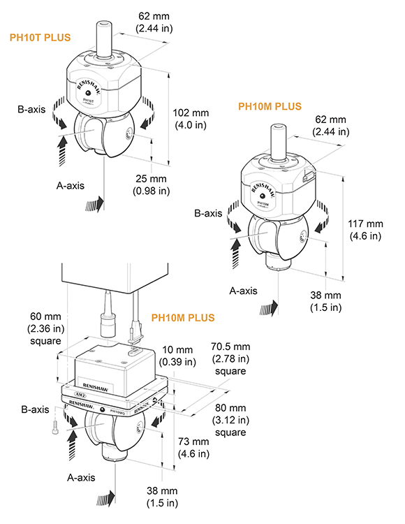 Kích thước phạm vi PH10 PLUS