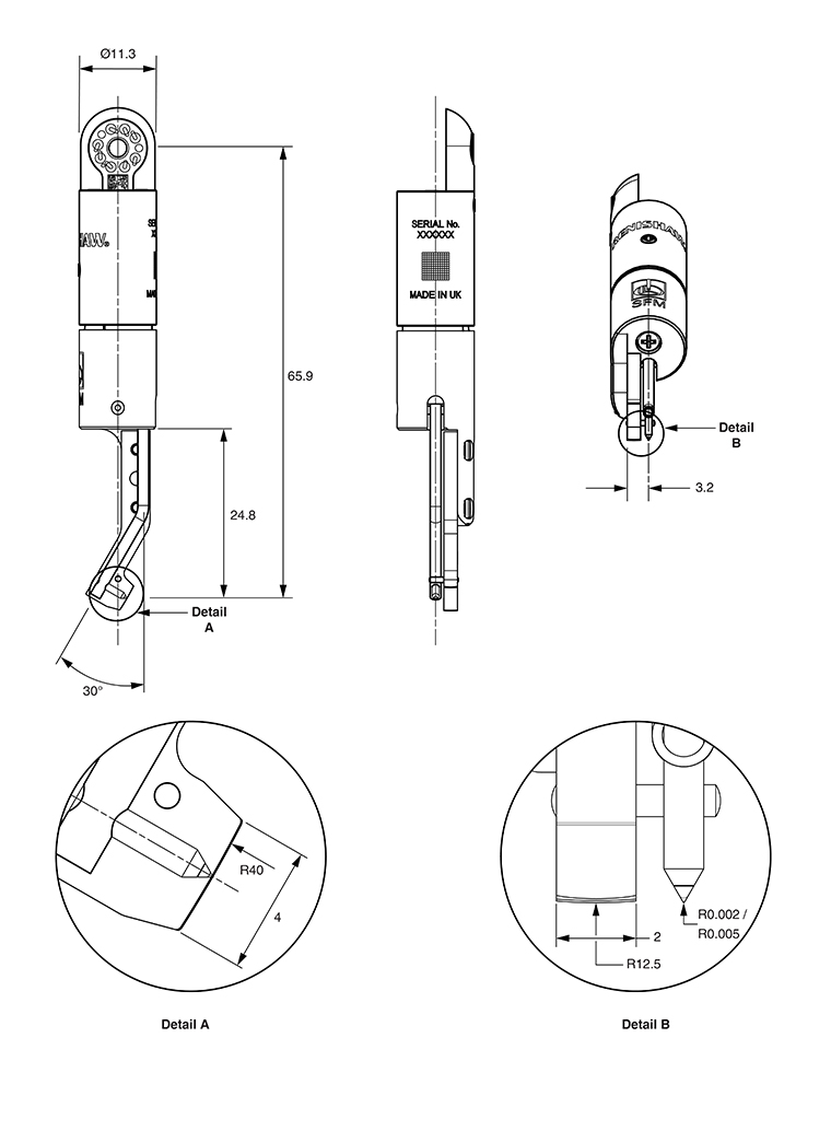 Technical drawing:  Technical drawing:  SFM-A2 dimension image