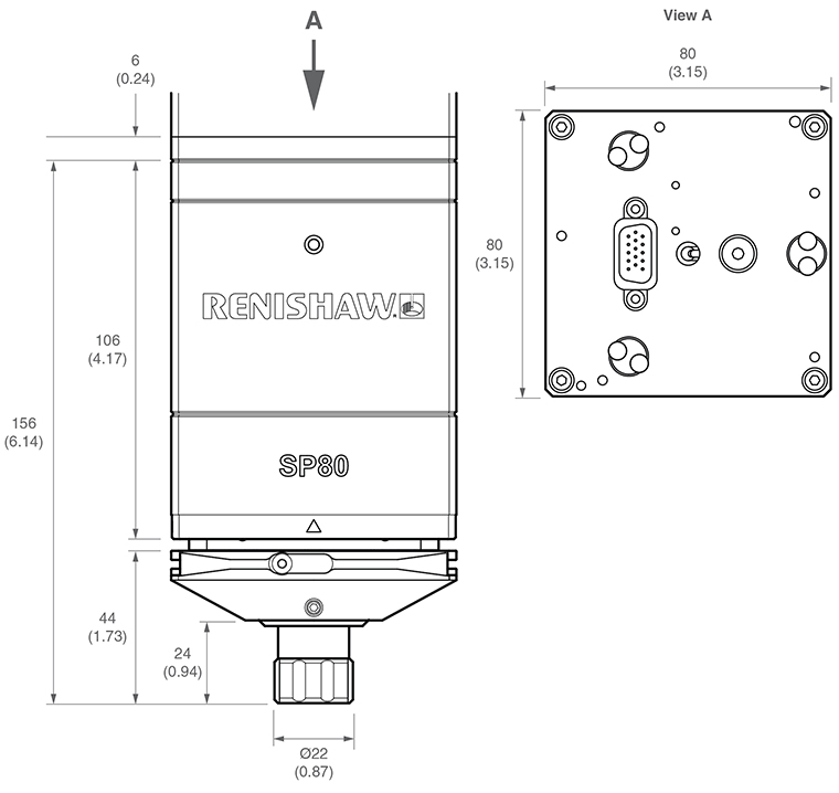 SP80 with SH80K dimensions