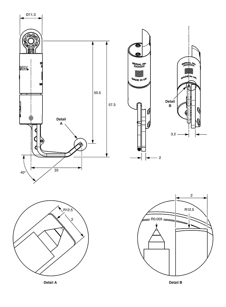 Technical drawing:  Technical drawing:  SFM-B5 dimension image