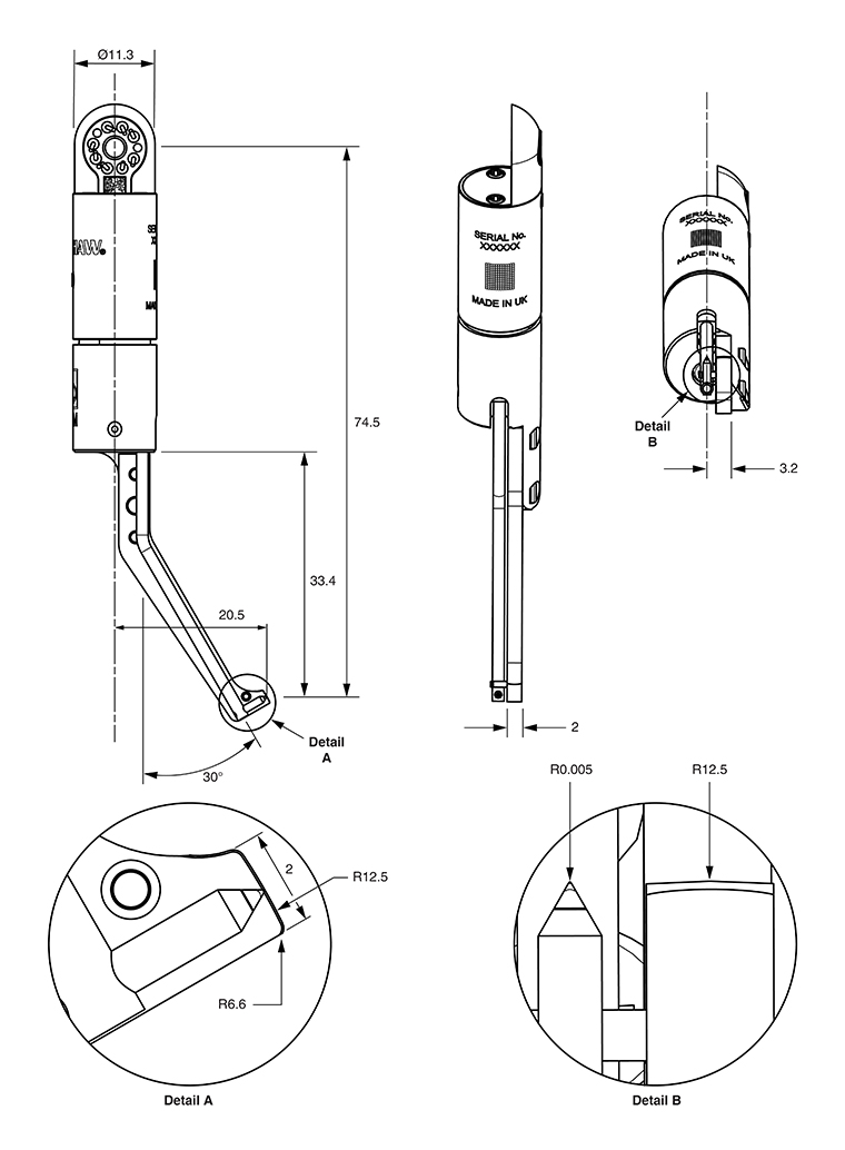 Technical drawing:  Technical drawing:  SFM-B4 dimension image