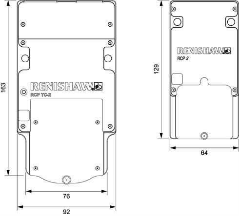 RCP TC-2 and RCP2 dimensions