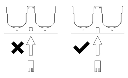 SCR600 rack mounting plate top elevation