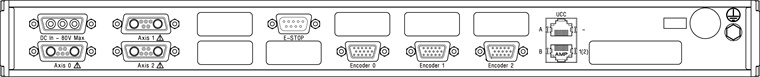 SPA3 rear panel - blanked connectors