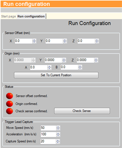 DMT run configuration