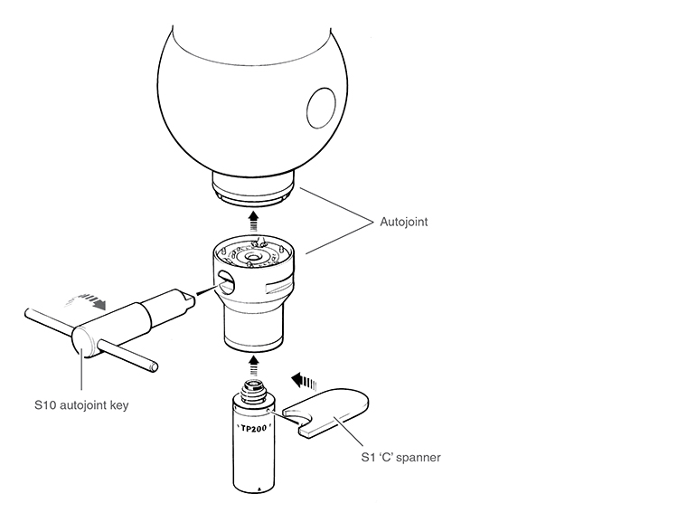 TP200 installation - probe heads with Renishaw autojoint - English