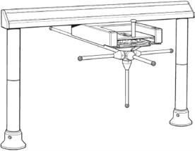 SCP80V horizontally mounted to hold styli that are orientated to the rear of the rack port