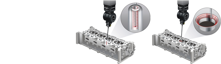 REVO valve seat and stem scanning