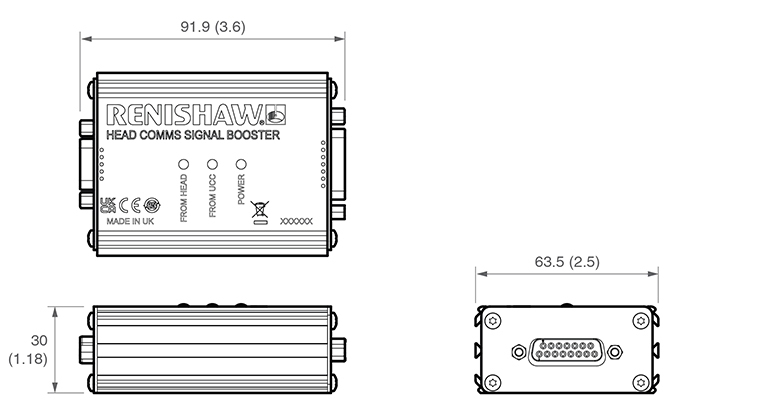 Head comms signal booster dimensions