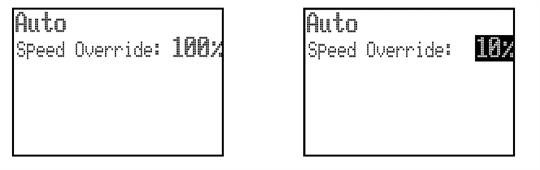 MCUW speed override screen when out of range