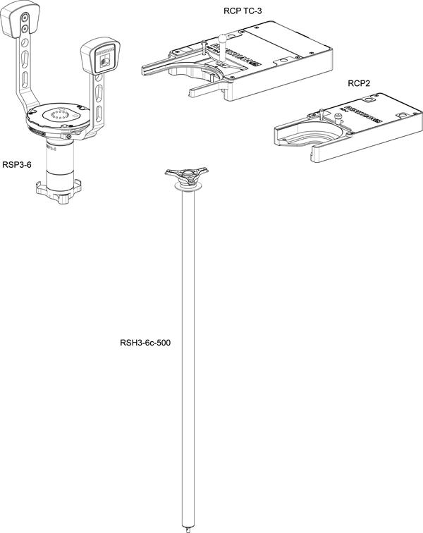 RCP TC-3 with RSP3-6 and RCP2 with stylus holder