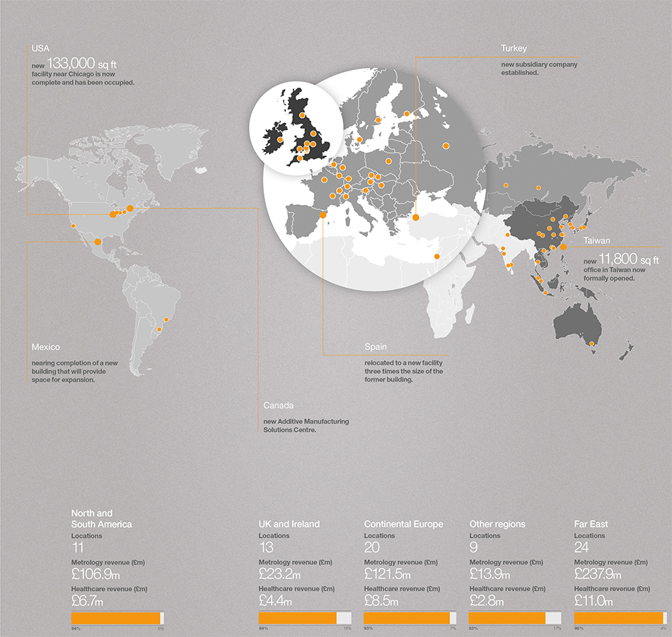 Locations map from 2017 Annual Report with regional data
