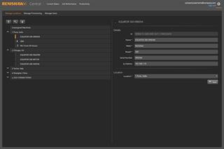 Renishaw Central - Machine/User Management dashboard