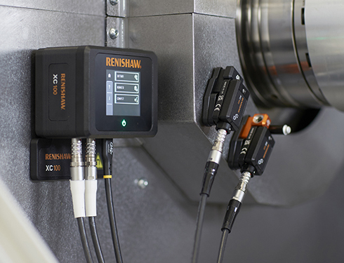 XC100 environmental compensator hub with air and material sensors set up in machine