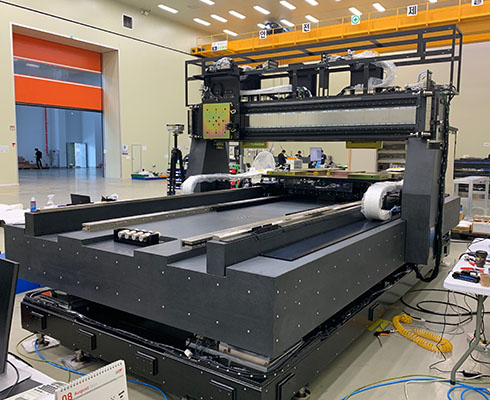 Stage for automatic optical inspection (AOI) of flat panel displays (FPD)