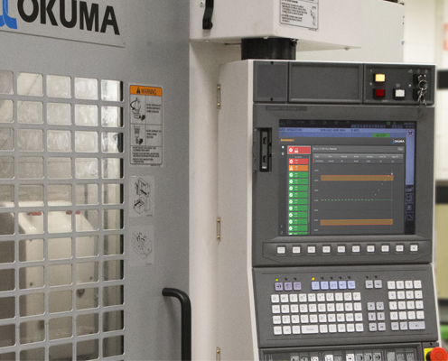 Reporter on an Okuma control