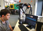 David Powell, Quality Manager at Euromould Ltd using the Equator™ to gauge parts